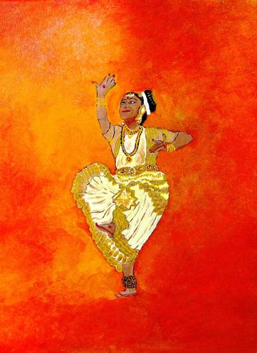 Original Figurative Performing Arts Paintings by Radhika Rammoorthy