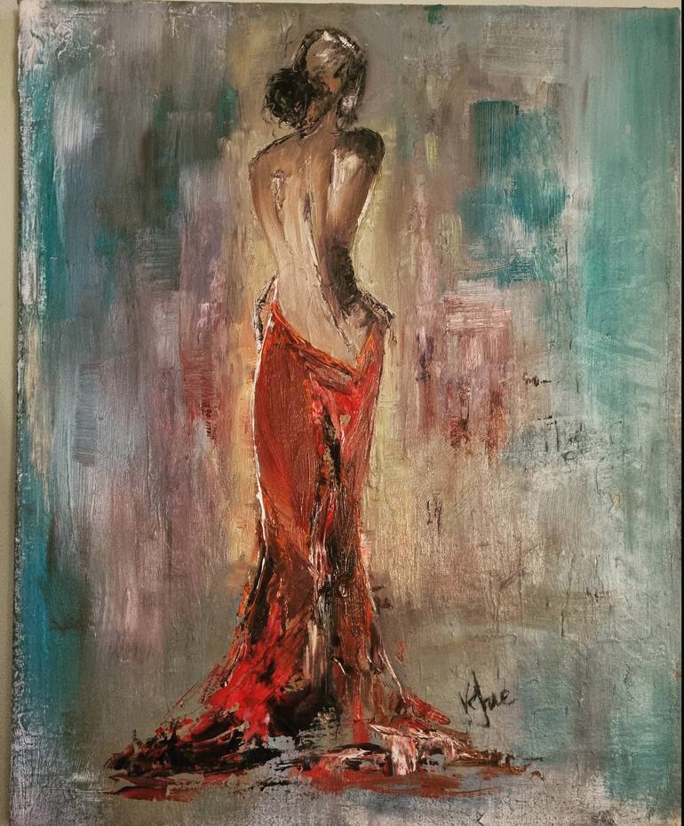 Original Impressionism Women Painting by Victoria Jane