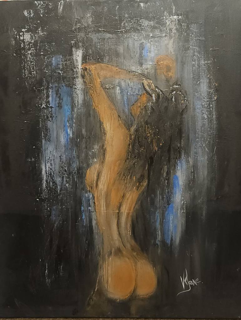 Original Impressionism Nude Painting by Victoria Jane