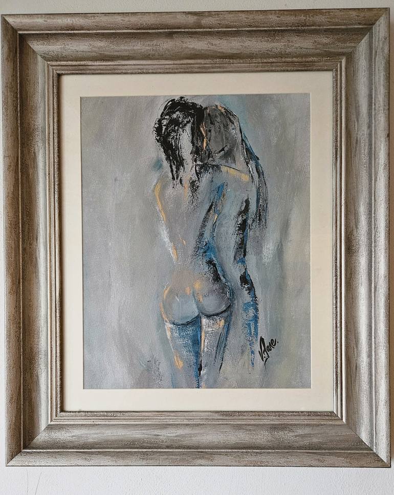 Original Art Deco Nude Painting by Victoria Jane