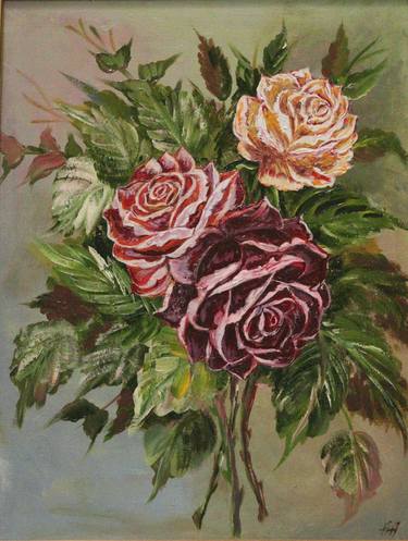 Original Fine Art Floral Paintings by Antonina Pidlisna