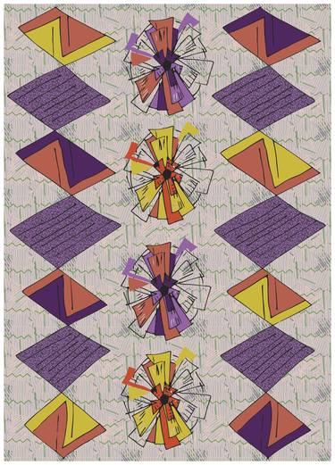 Original Abstract Geometric Printmaking by Emma Wilkinson