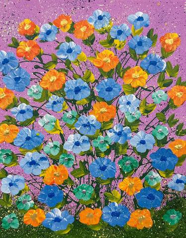 Original Impressionism Floral Painting by Dorothea Sandra