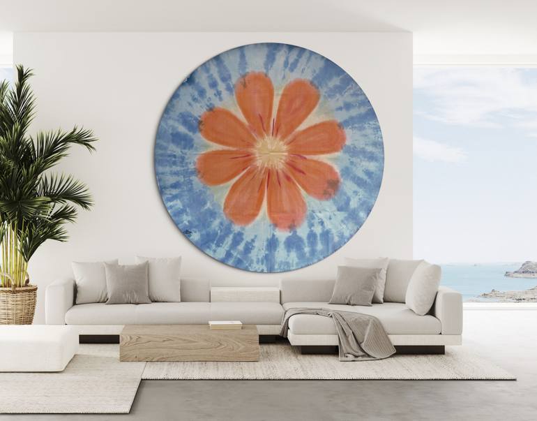 Original Abstract Expressionism Floral Painting by Andrea Derujinsky