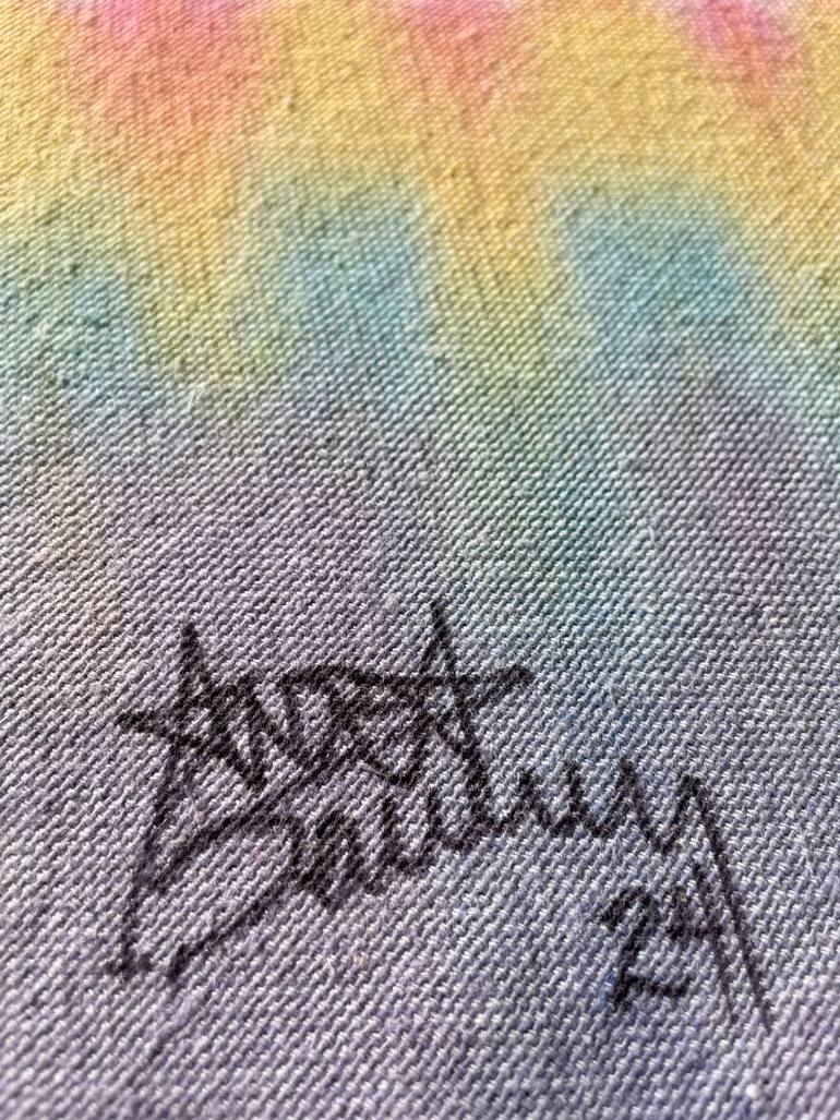 Original Abstract Expressionism Love Painting by Andrea Derujinsky