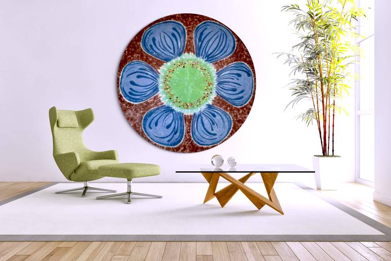 Original Conceptual Botanic Painting by Andrea Derujinsky