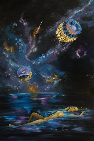Print of Surrealism Outer Space Paintings by Kelsey Hottman