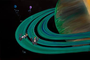 Original Surrealism Outer Space Paintings by Kelsey Hottman