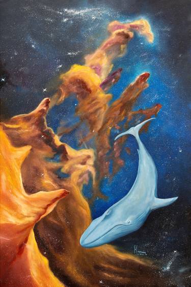 Original Surrealism Outer Space Paintings by Kelsey Hottman