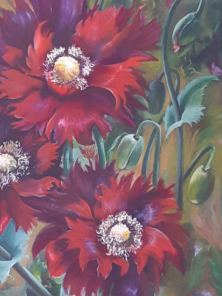 Original Floral Painting by Inese Eglite