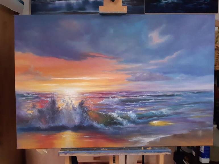 Original Contemporary Seascape Painting by Inese Eglite