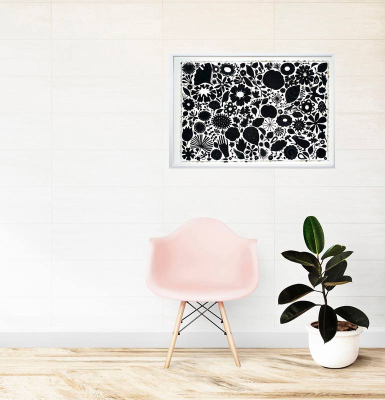 Original Illustration Floral Collage by Lindsay Marsden