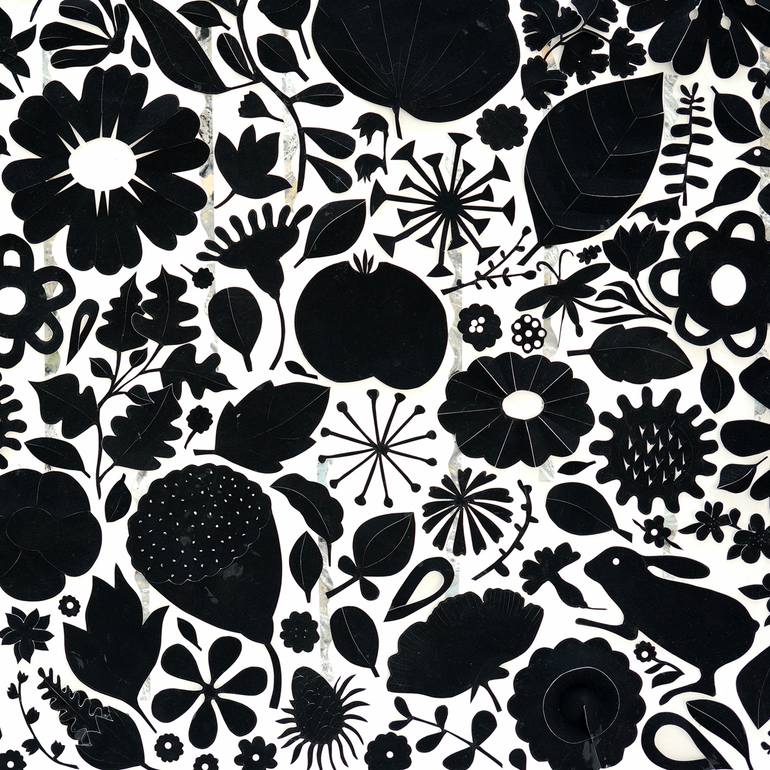 Original Illustration Floral Collage by Lindsay Marsden
