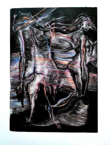 Original Expressionism Abstract Printmaking by Mario Bazel