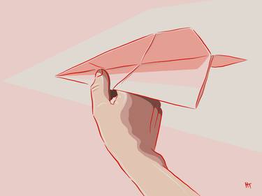 Pink paper plane thumb