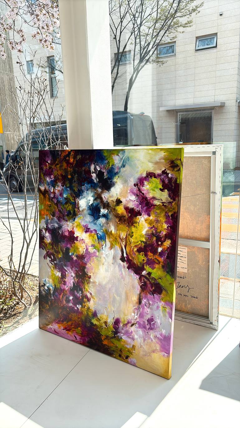 Original Abstract Expressionism Abstract Painting by Jiwon Jang