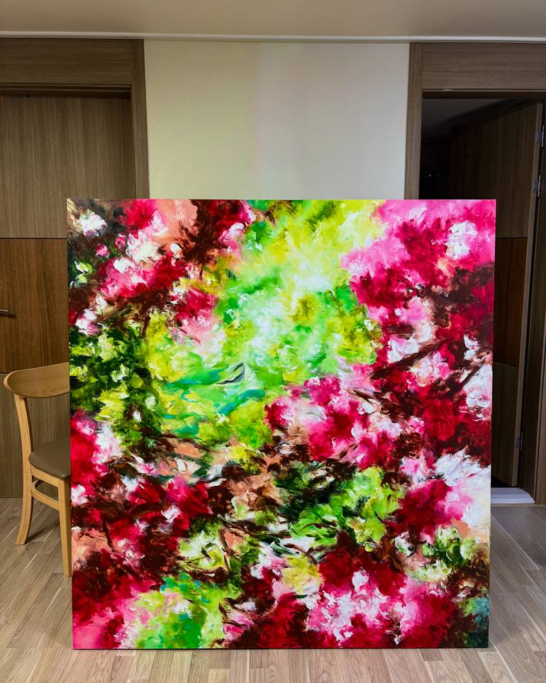 Original Abstract Expressionism Abstract Painting by Jiwon Jang