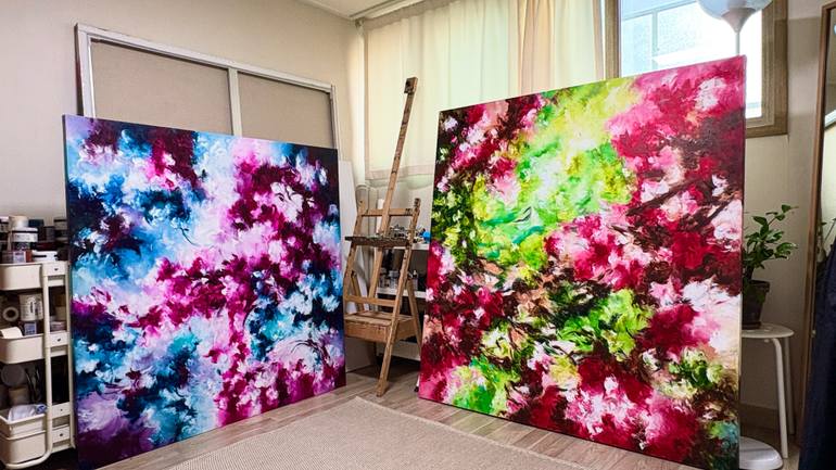 Original Abstract Expressionism Abstract Painting by Jiwon Jang