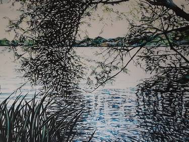 Original Illustration Landscape Paintings by Clare Louise Wrench