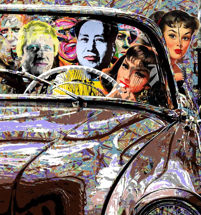 Original Surrealism Pop Culture/Celebrity Mixed Media by Reinaldo Ortega