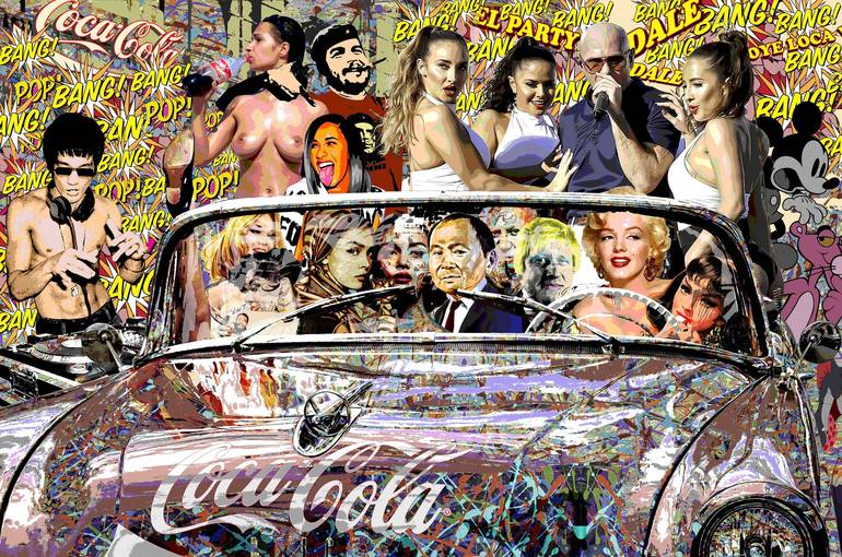 Original Pop Art Pop Culture/Celebrity Mixed Media by Reinaldo Ortega