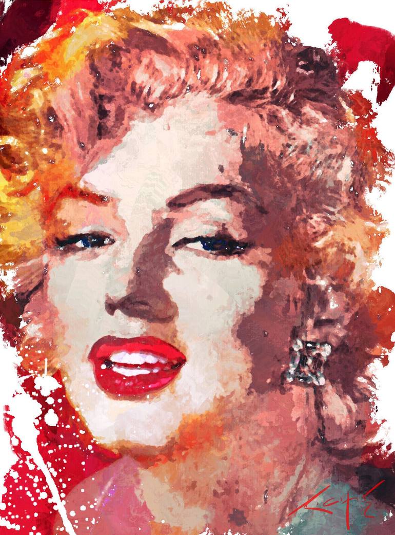 Original Pop Art Pop Culture/Celebrity Mixed Media by Birch Cottage Studio 
