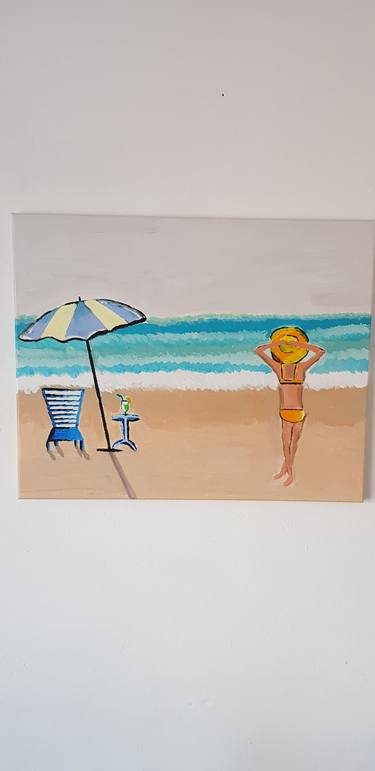 Original Figurative Beach Painting by Paul ONeill
