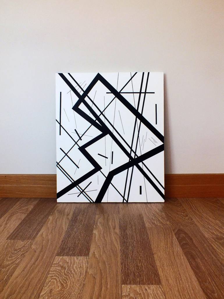 Original Geometric Abstract Painting by LEILA ELMINIA