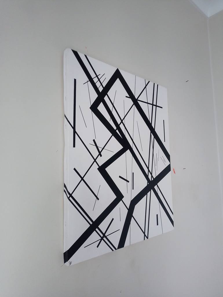Original Geometric Abstract Painting by LEILA ELMINIA