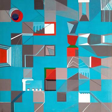 Original Abstract Geometric Paintings by LEILA ELMINIA