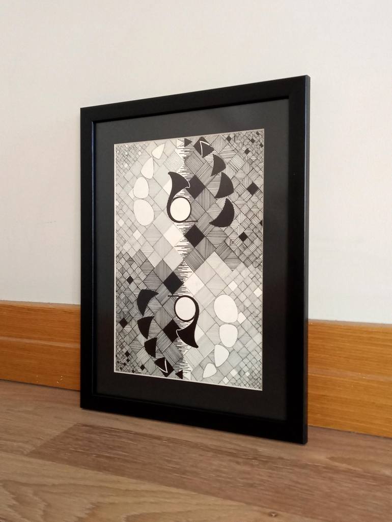 Original Geometric Abstract Painting by LEILA ELMINIA