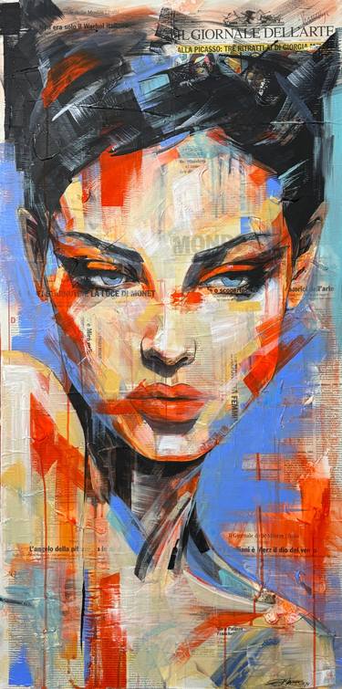 Original Abstract Women Painting by Eileen Herres