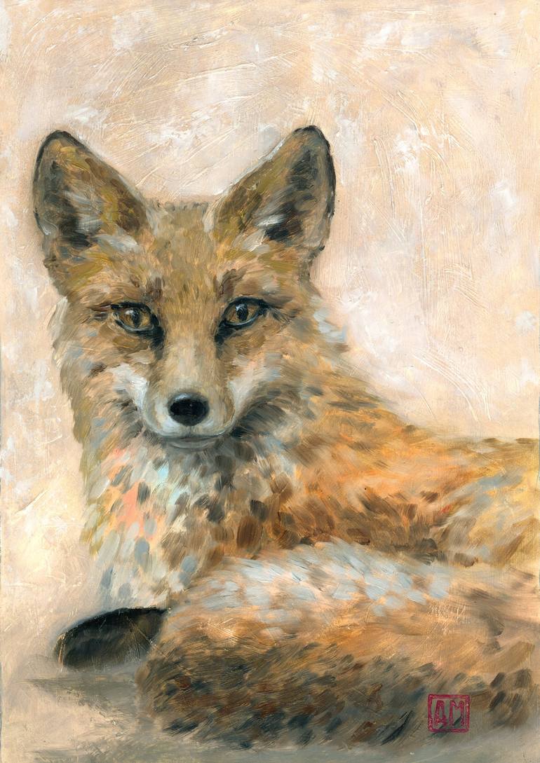 Fox. Painting by Arina Morozova | Saatchi Art