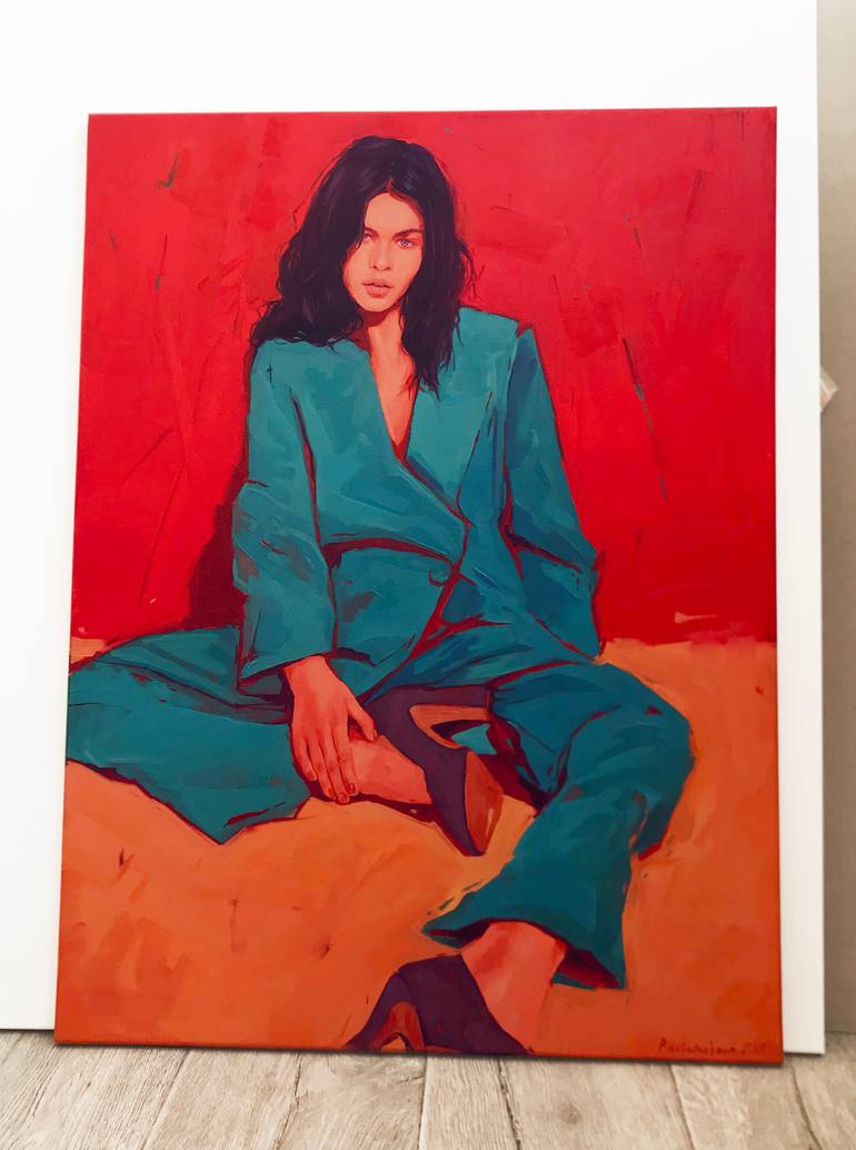 Original Figurative Women Painting by Polina Raskolnikova