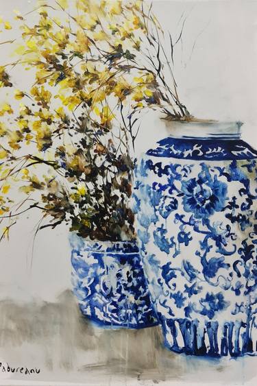 Original Modern Floral Paintings by Shirley Padureanu