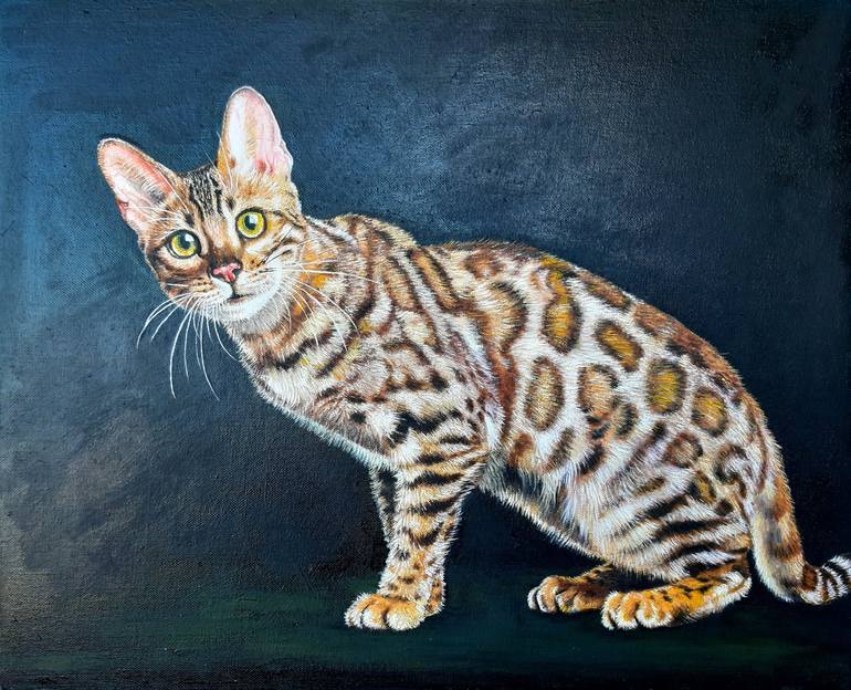 Original Fine Art Animal Painting by Tatjana Osipova