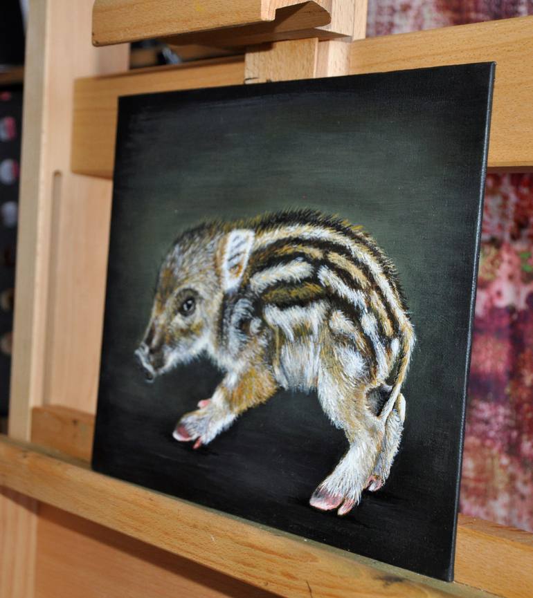 Original Figurative Animal Painting by Tatjana Osipova