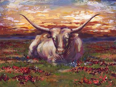 Original Impressionism Animal Painting by Marisa Jean