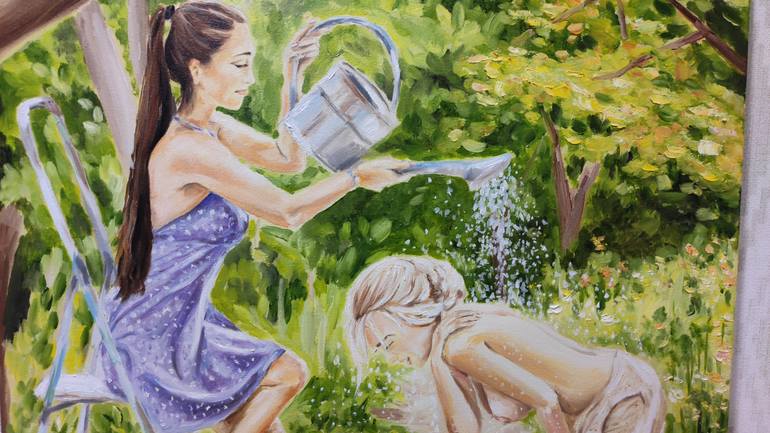 Original Impressionism Nude Painting by Pavel Laponog