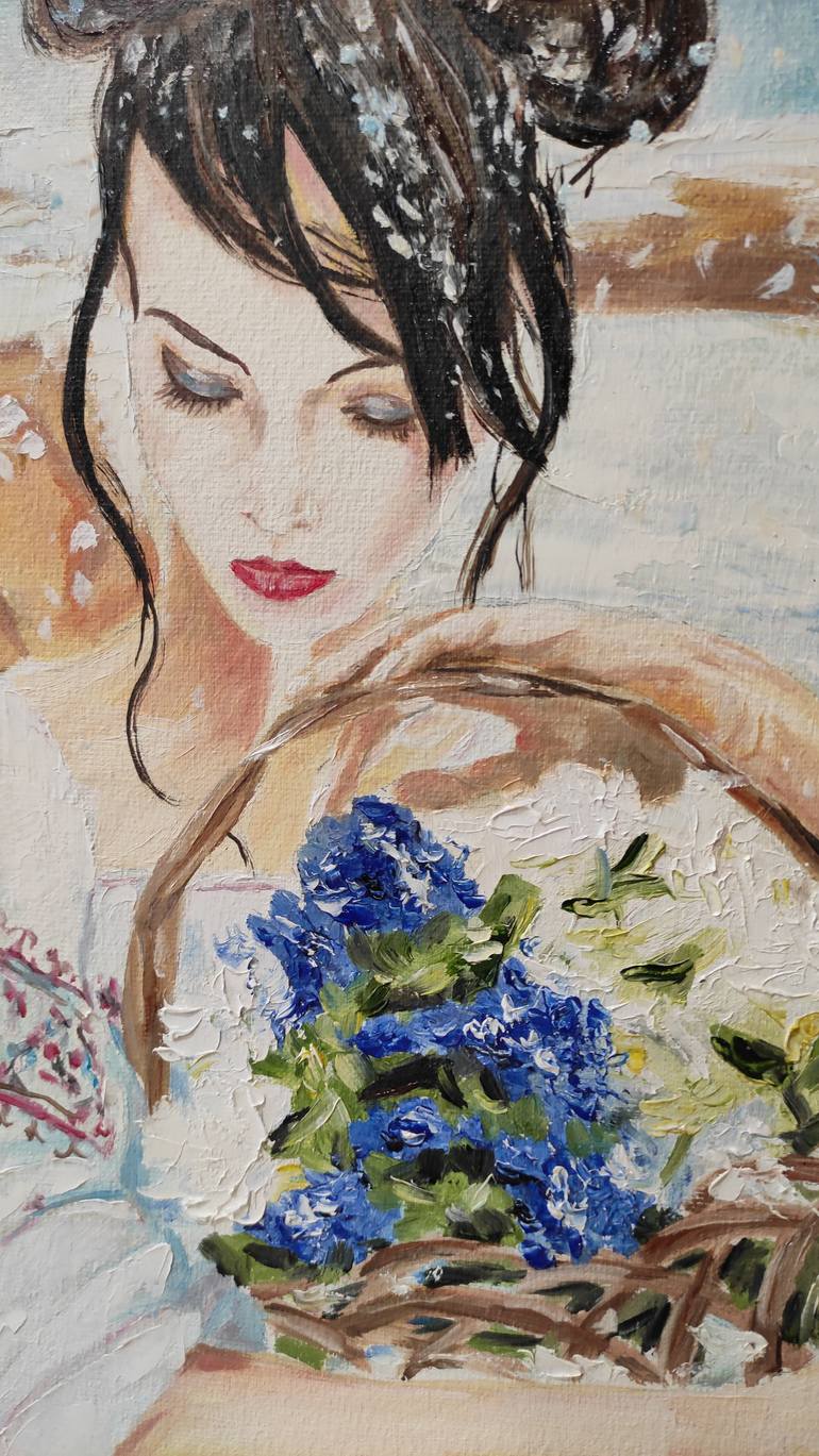 Original Impressionism Women Painting by Pavel Laponog