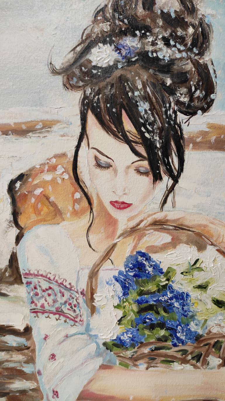 Original Impressionism Women Painting by Pavel Laponog