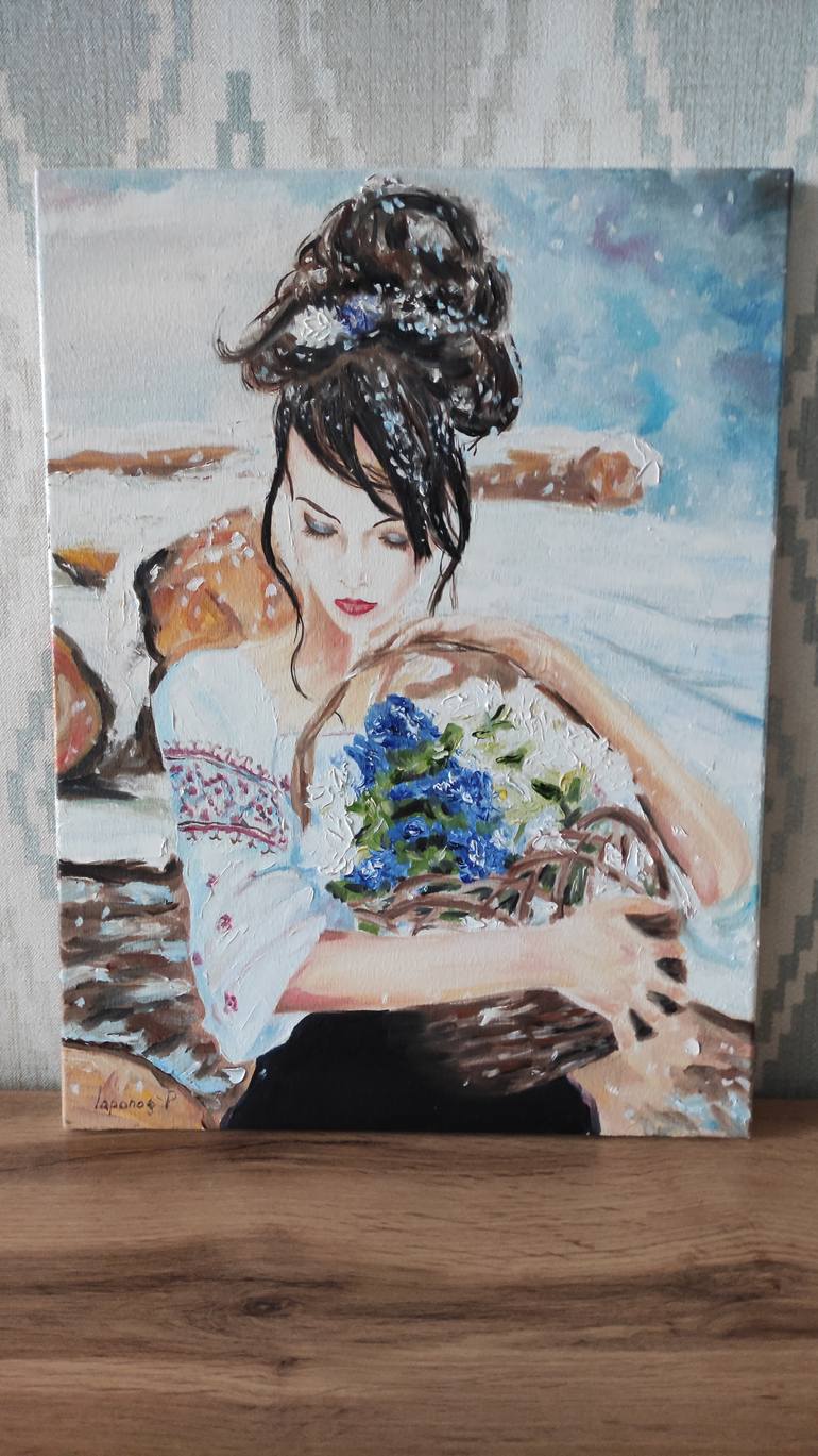 Original Impressionism Women Painting by Pavel Laponog