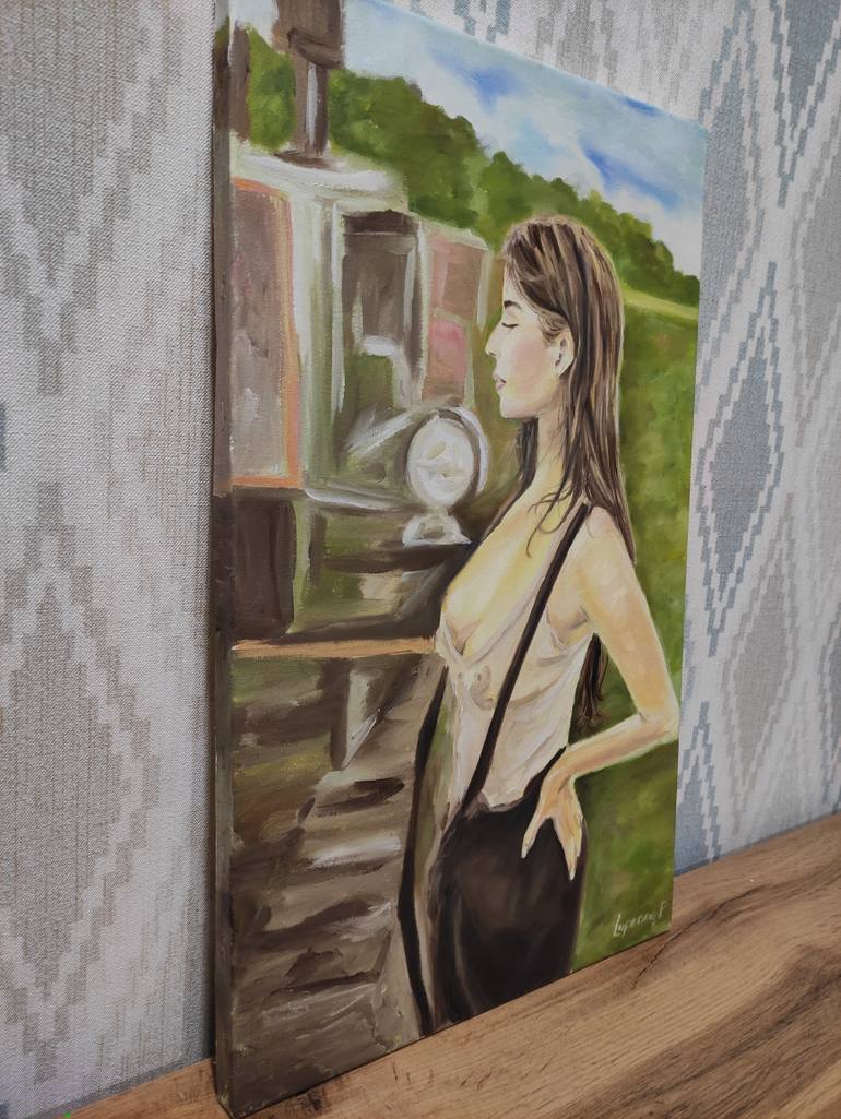 Original Impressionism Erotic Painting by Pavel Laponog