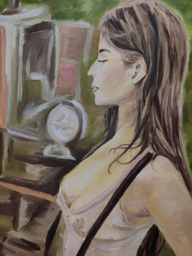 Original Impressionism Erotic Painting by Pavel Laponog