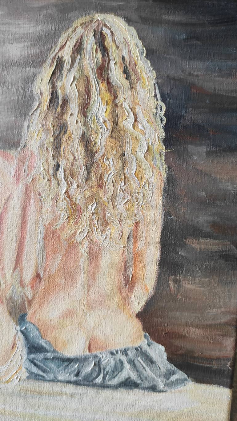 Original Art Deco Nude Painting by Pavel Laponog