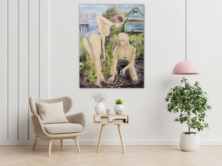 Original Impressionism Erotic Painting by Pavel Laponog