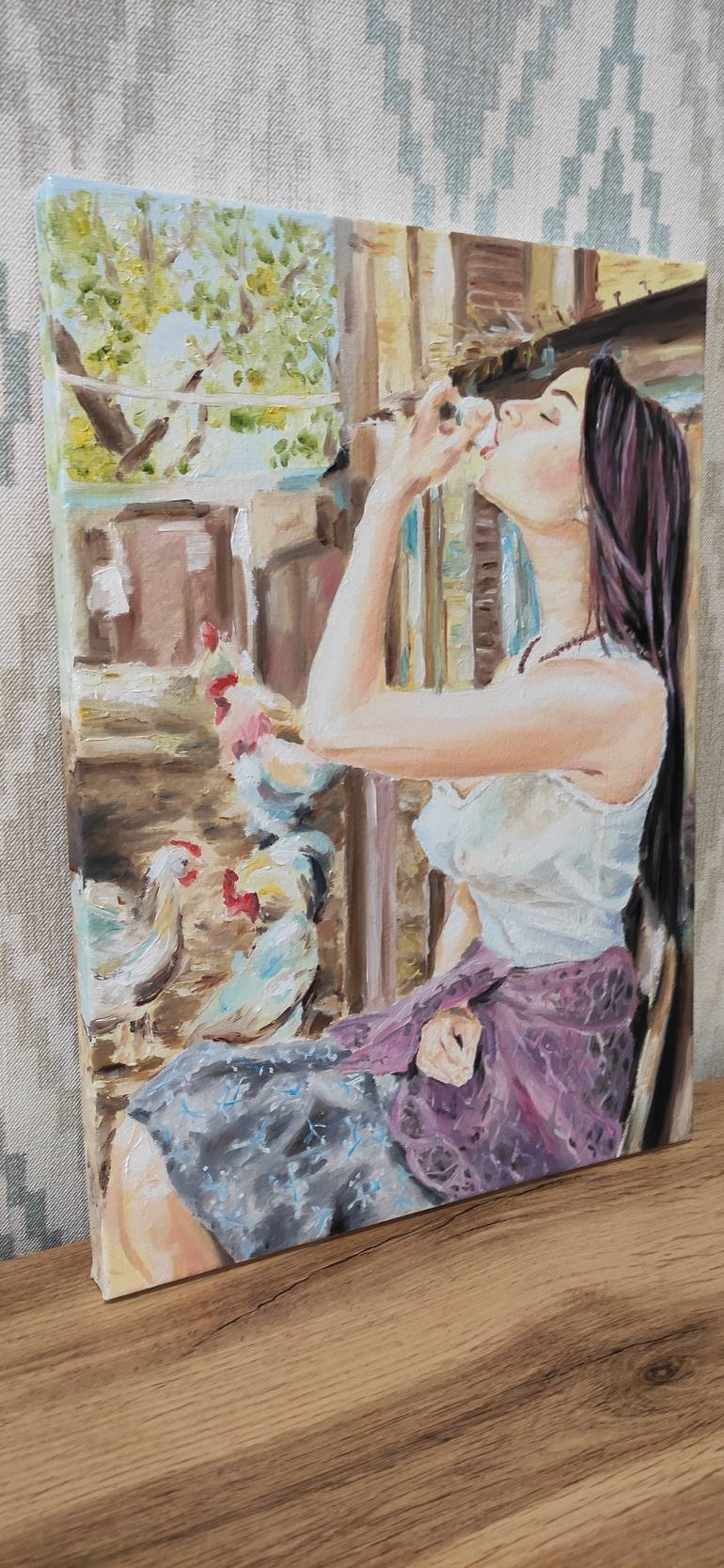 Original Impressionism Erotic Painting by Pavel Laponog