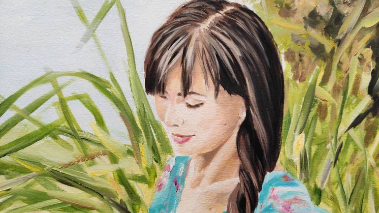 Original Impressionism Women Painting by Pavel Laponog