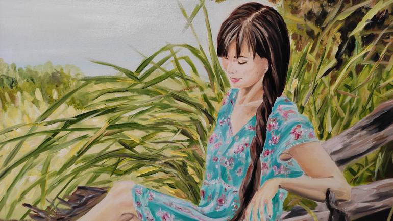 Original Impressionism Women Painting by Pavel Laponog