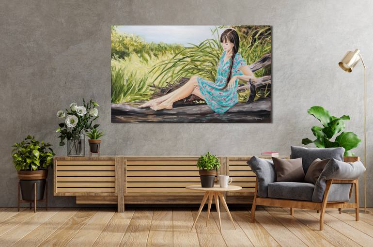 Original Impressionism Women Painting by Pavel Laponog